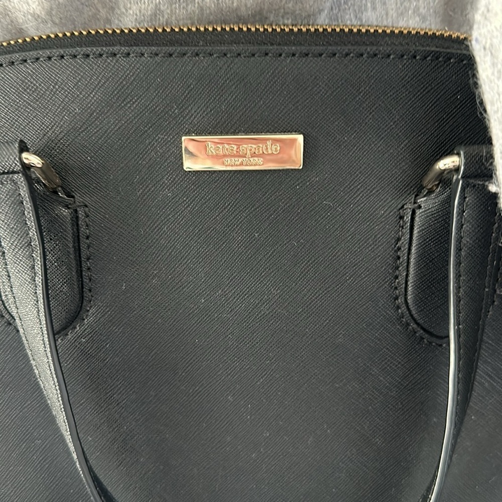 kate spade new york Laurel Way Leather Reiley Satchel, Black, Like New - Picture 2 of 12